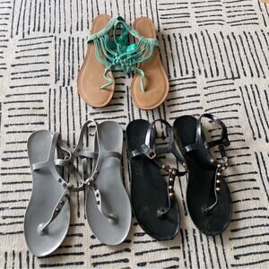 Express And Madden Girl Sandal Shoe Bundle Grey Black 10